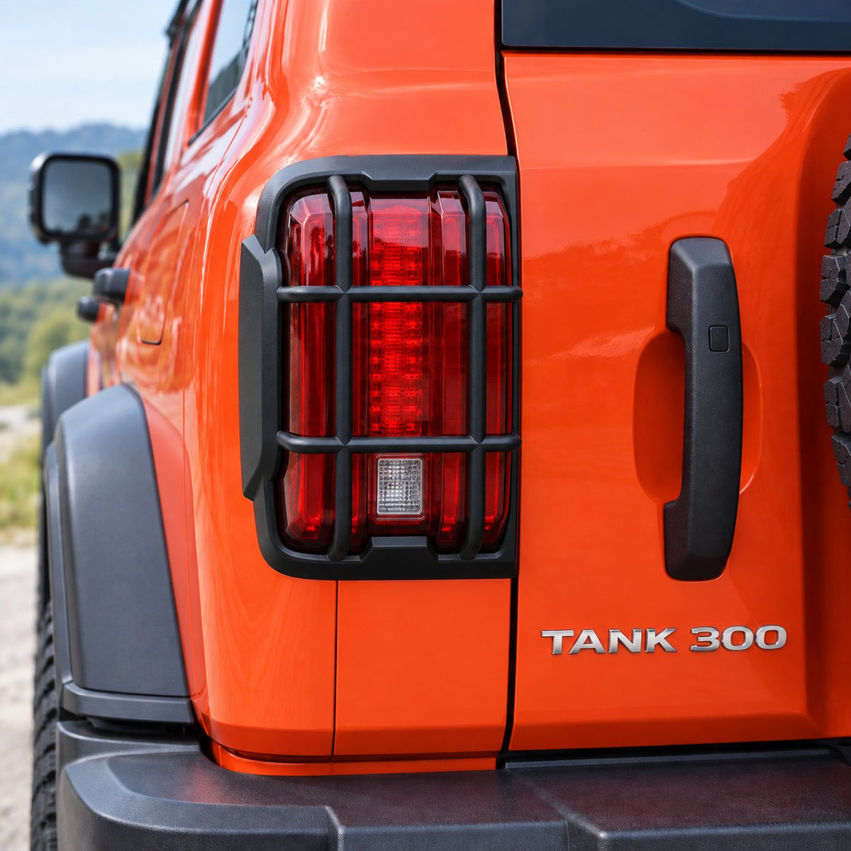 GWM TANK 300 2021-2023 Version-D rear tail lamp guard installed