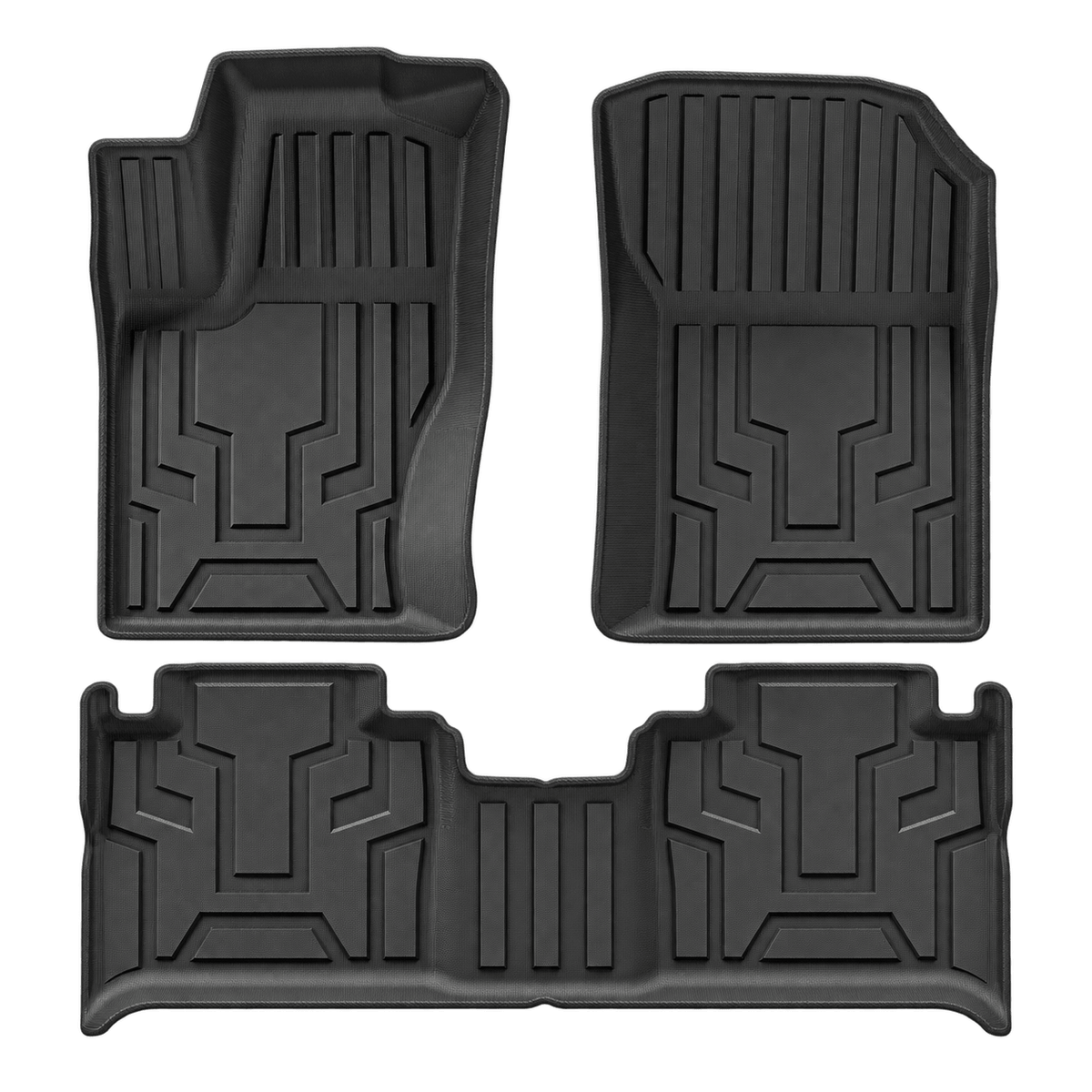 3-piece black TPE 3D floor mat set for GWM Tank 500 2022–2026 left-hand drive 5-seater fuel model