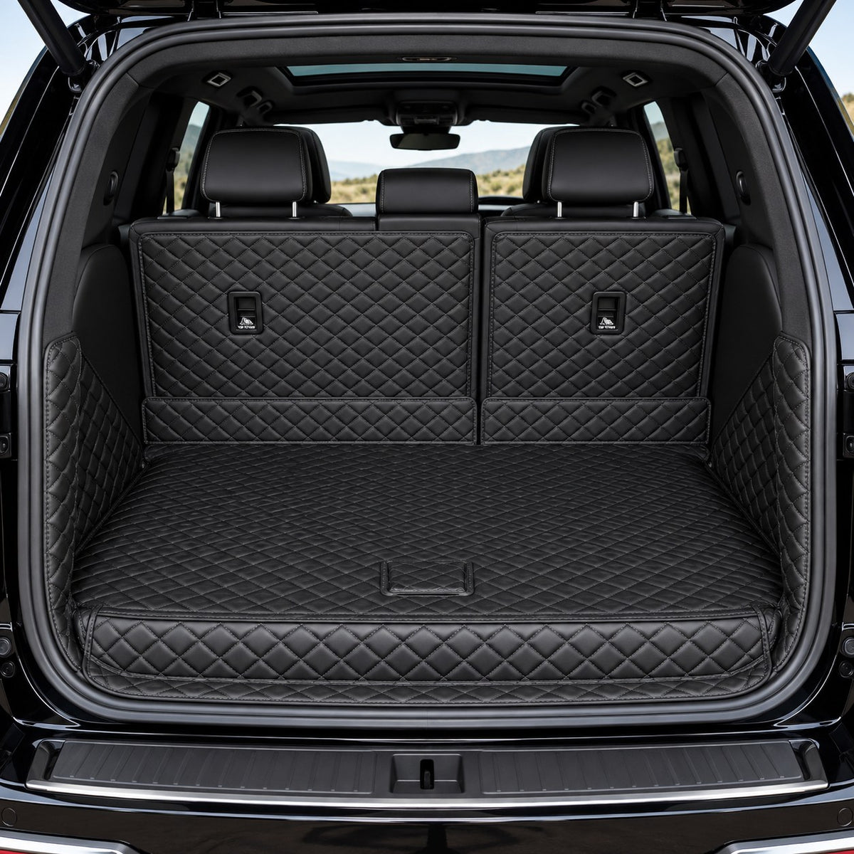 GWM TANK 700 black fully enclosed trunk mat installed in the cargo area