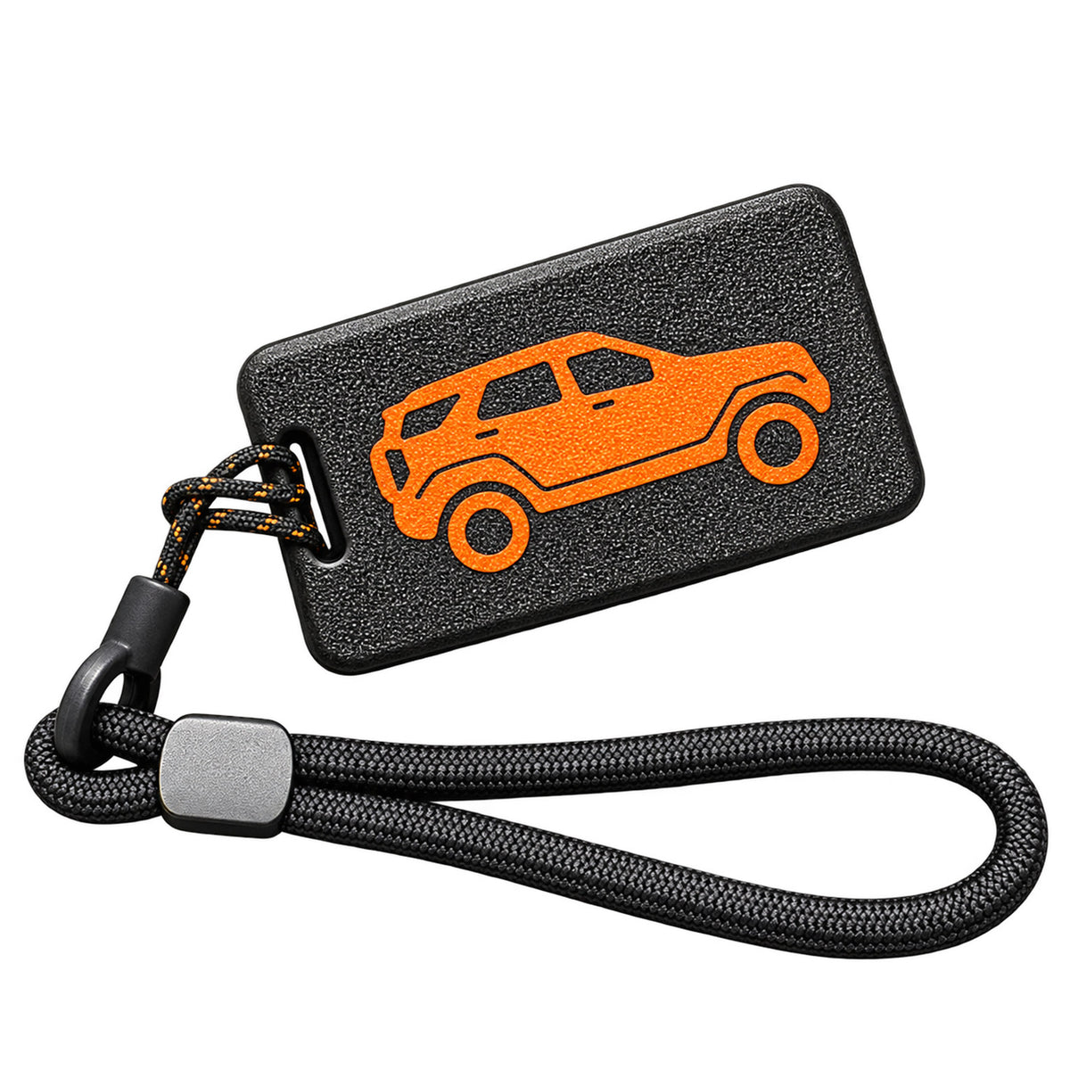 GWM Tank remote key fob shell cover black-orange set with orange SUV logo and wrist strap