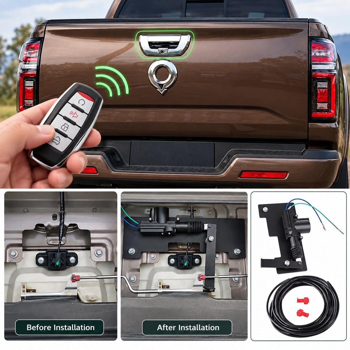 GWM Ute 2024 and GWM Cannon 2025 tailgate switch lock installed