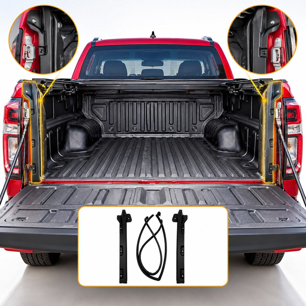 GWM Ute Cannon trunk sealing strip installed with tailgate open