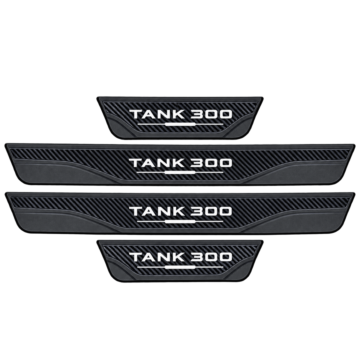 GWM WEY TANK 300 carbon fiber pattern door sill scuff plate protector product set