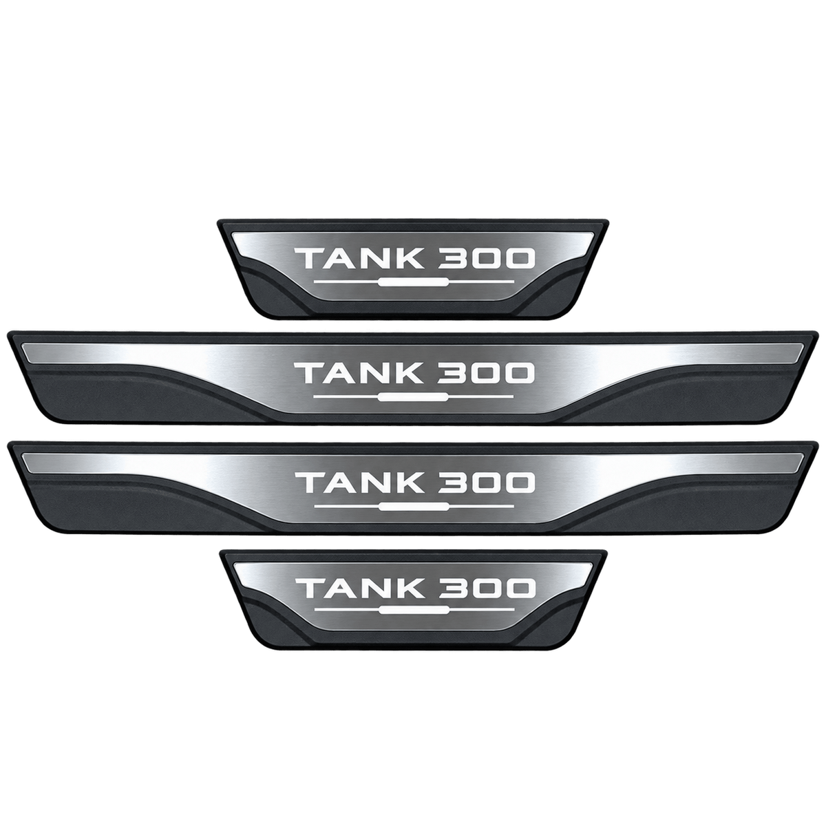 GWM WEY TANK 300 silver door sill scuff plate protector product set