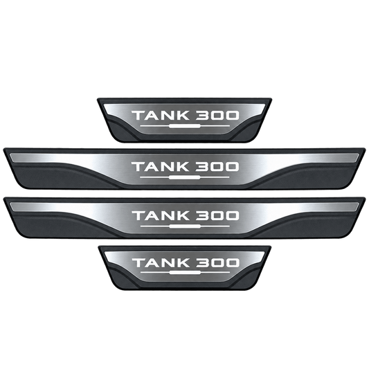 GWM WEY TANK 300 silver door sill scuff plate protector product set