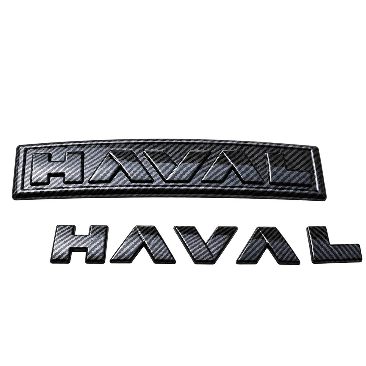 Haval carbon 2pcs logo emblem set for GWM Dargo and H6 PHEV