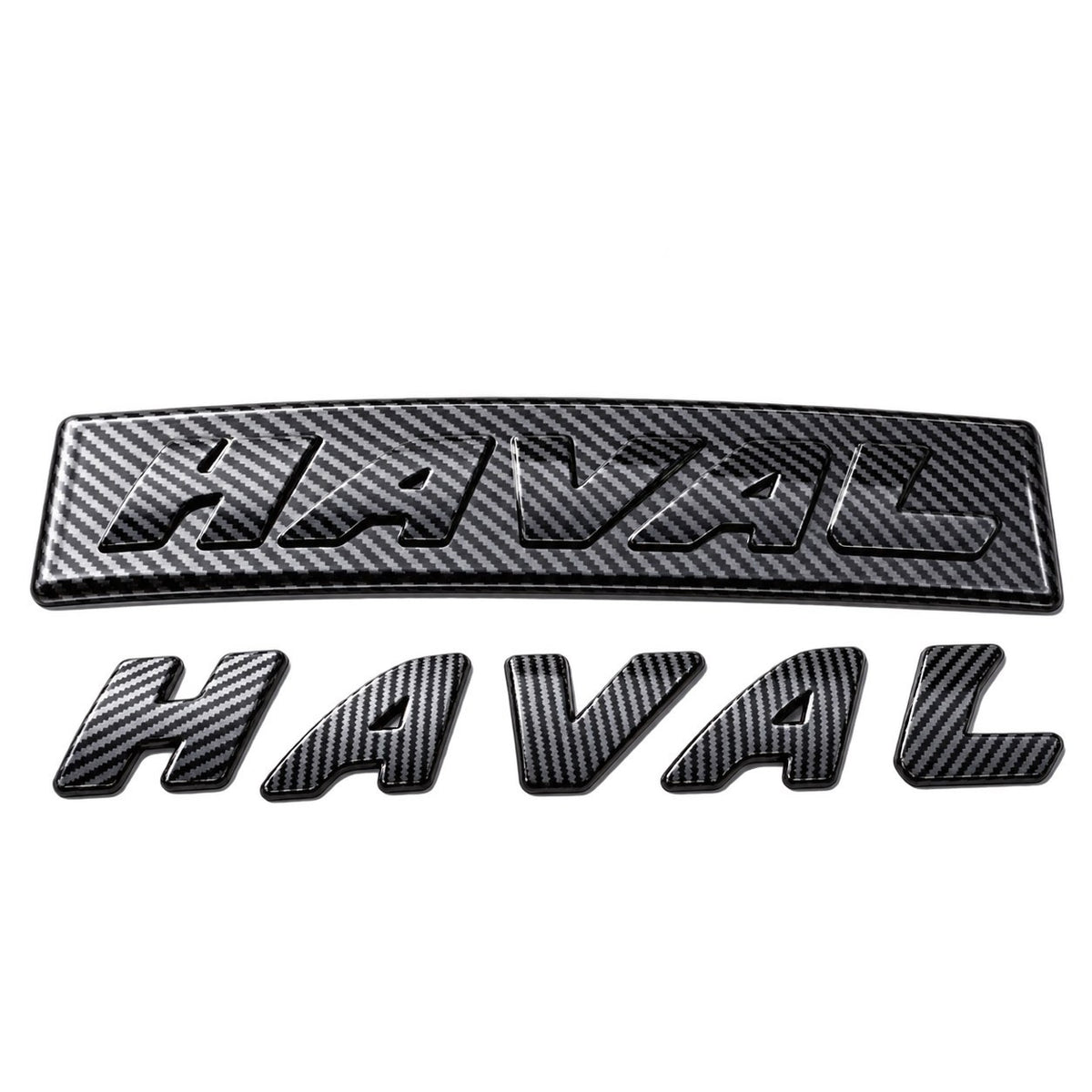 Haval H6 GT carbon 2 piece logo emblem with italic letters