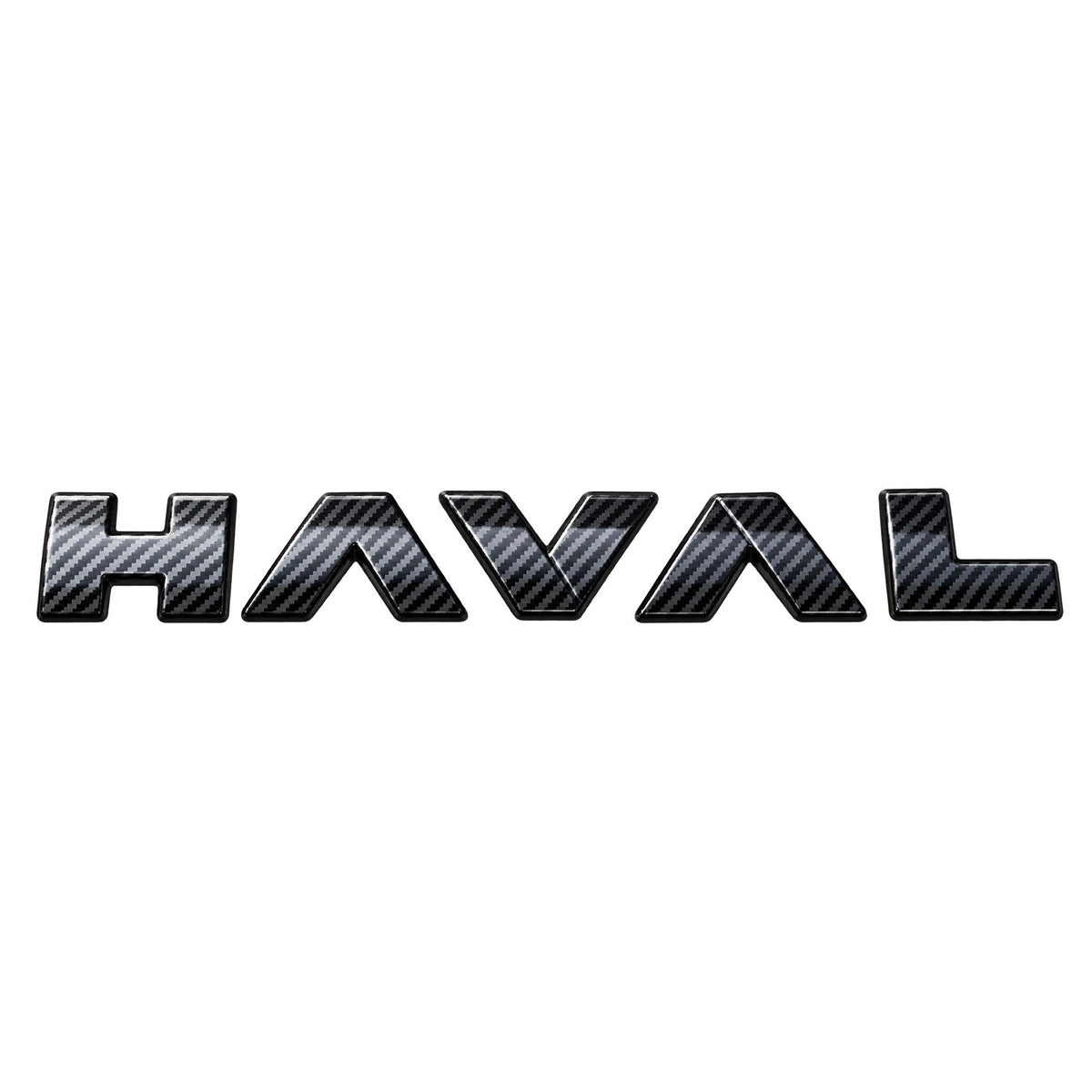 Haval H6 GT glossy black front logo emblem with regular letters