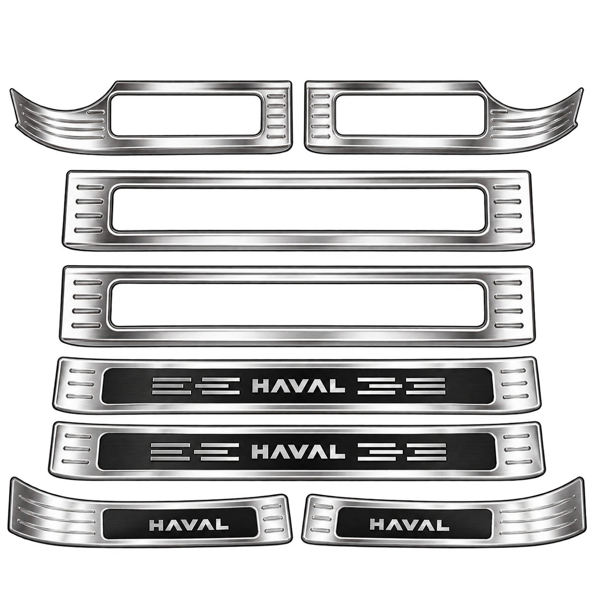 Haval H9 2024-2025 silver combination door sill scuff plates