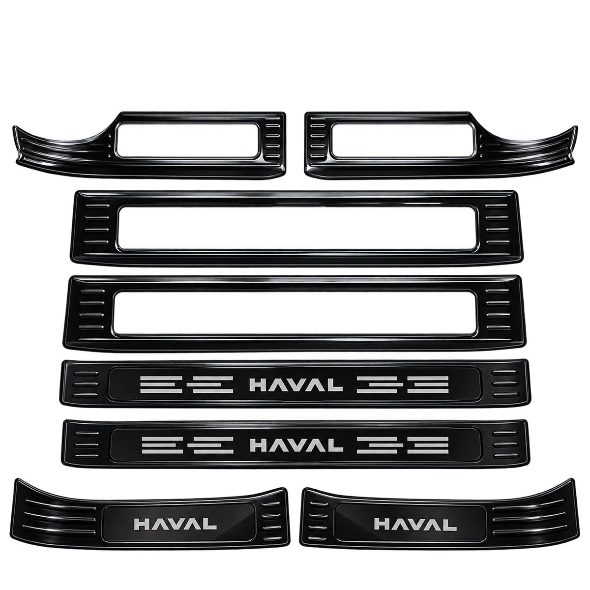 Haval H9 2024-2025 black combination door sill scuff plates
