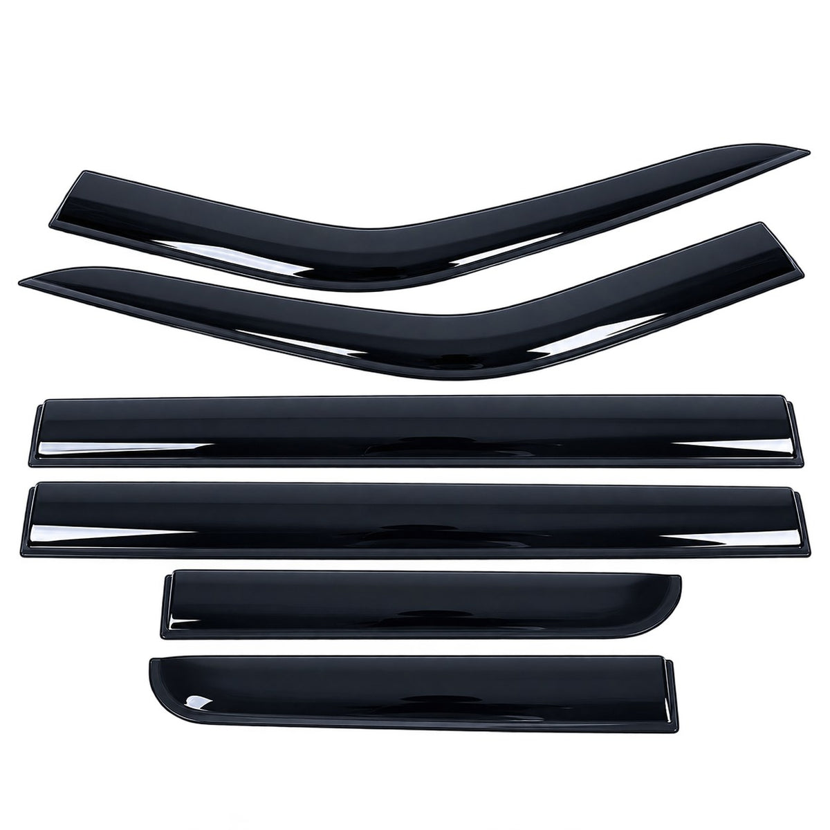 Haval H9 2024-2025 6pcs black window sunshade rain cover trim Type-1