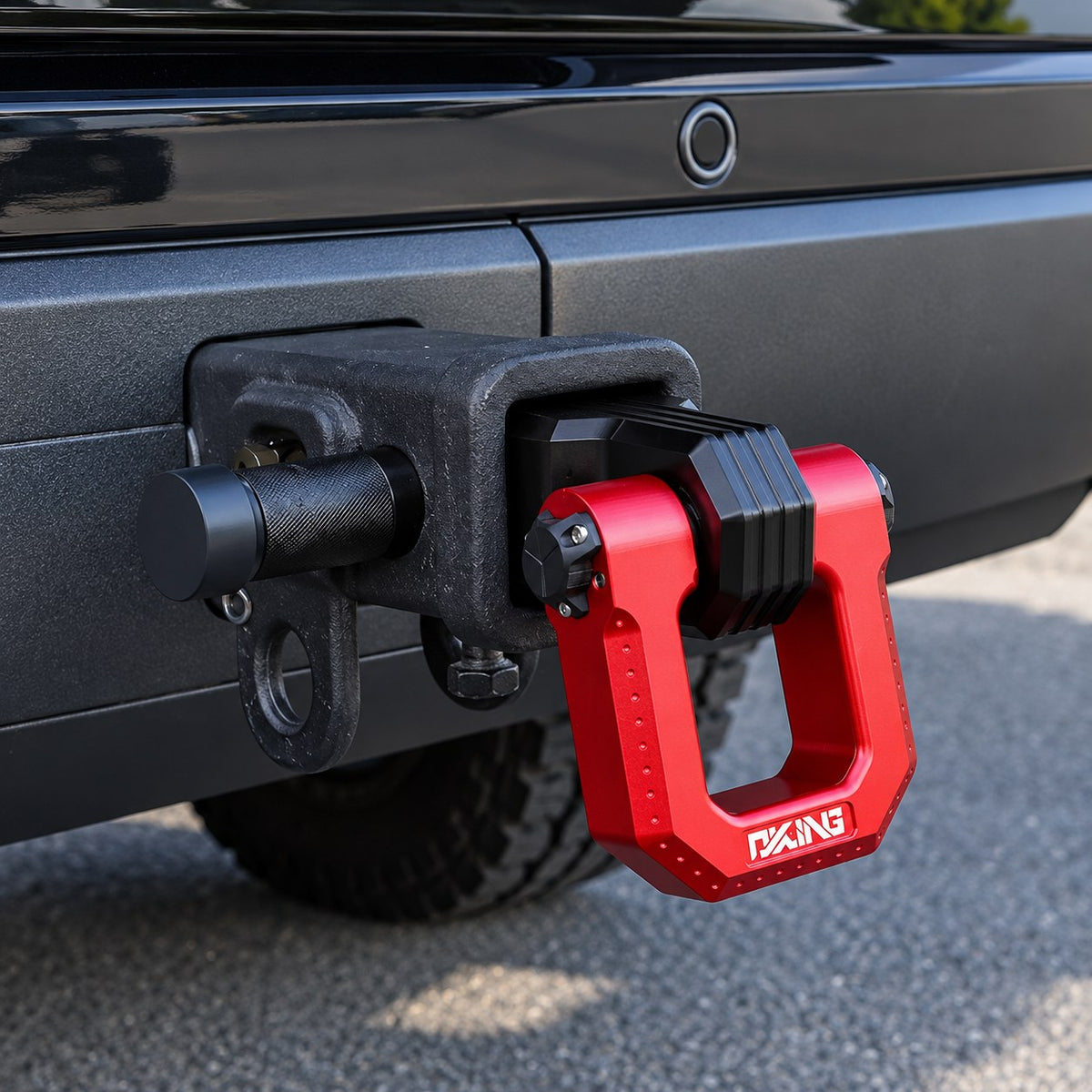 Haval H9 2024-2026 aluminum alloy trailer hook installed on rear hitch