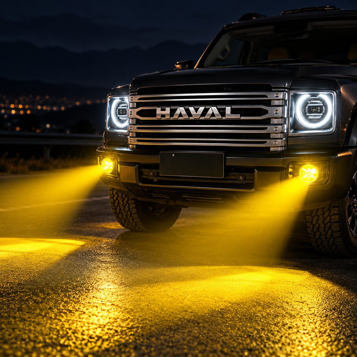 Haval H9 2024-2026 Front Fog Lamp Assembly High Brightness LED Chromium Finish