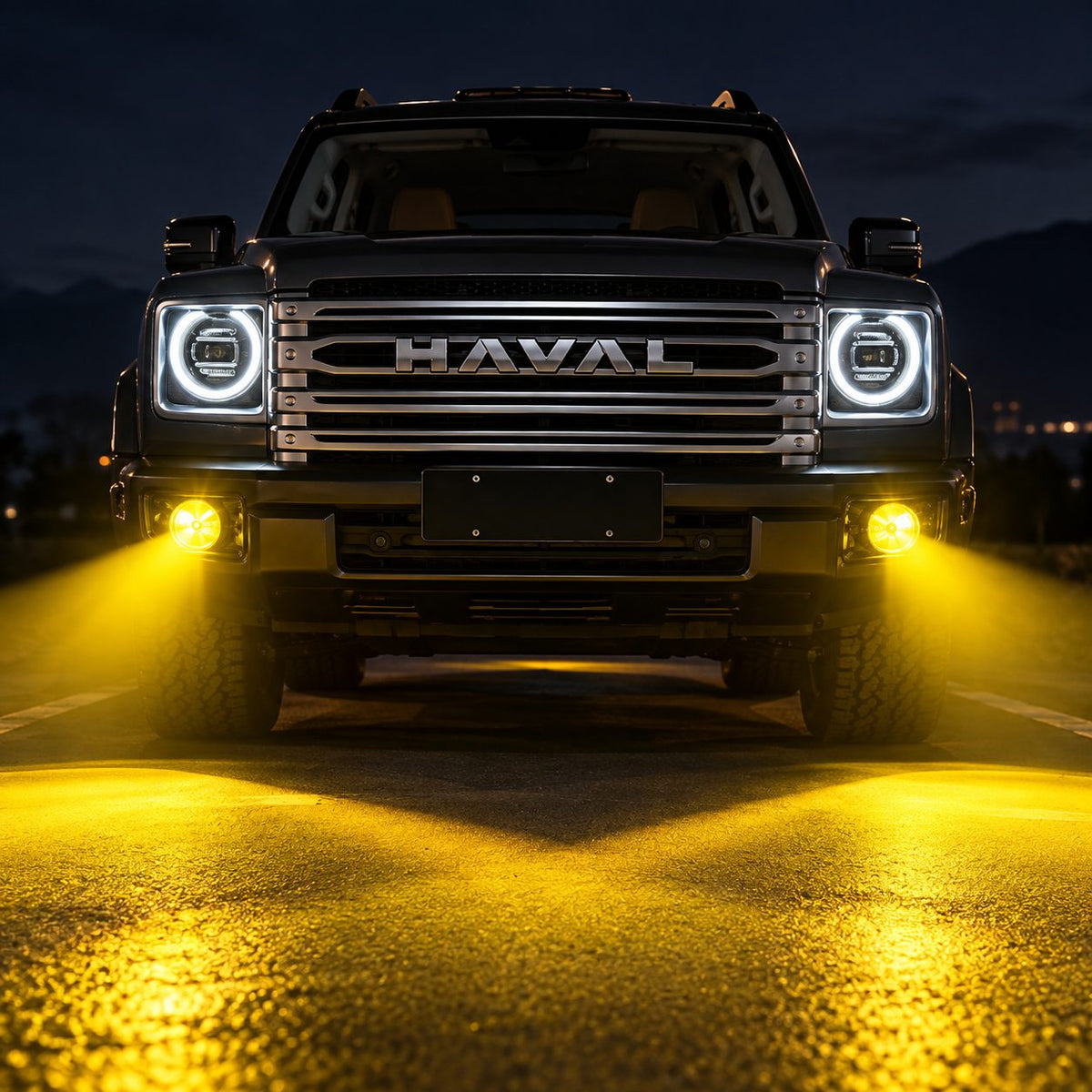 Haval H9 2024-2026 Front Fog Lamp Assembly High Brightness LED Chromium Finish
