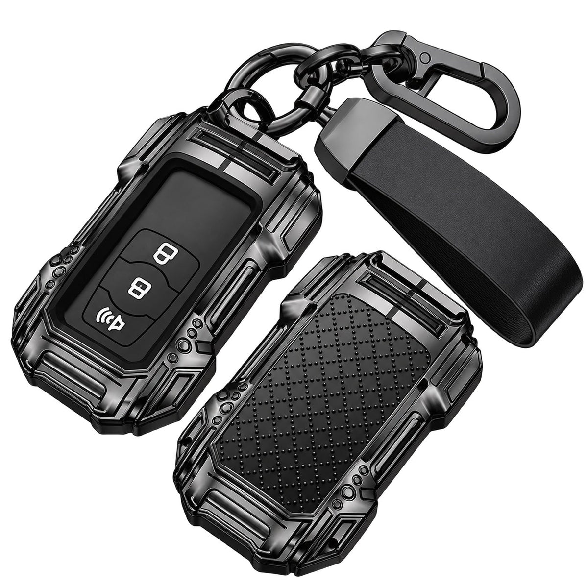 Haval H9 key case cover Type A front and back view with keychain