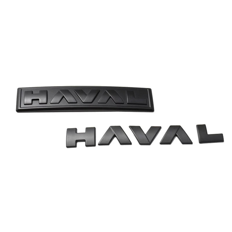 Haval matt black 2pcs logo emblem set for GWM Dargo and H6 PHEV