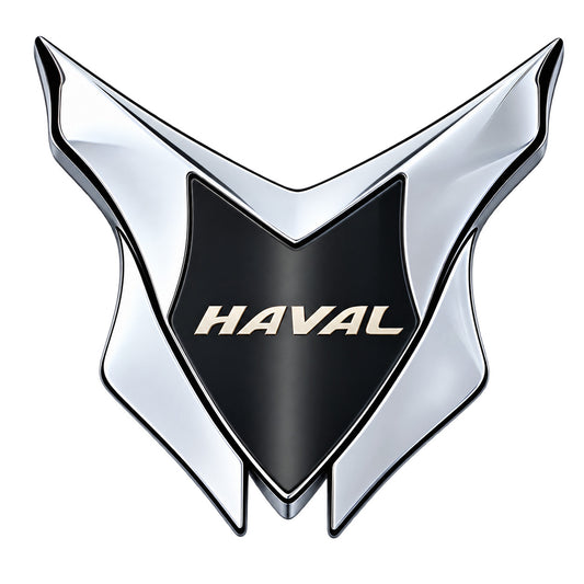 Haval silver black 3D metal emblem sticker with glossy finish