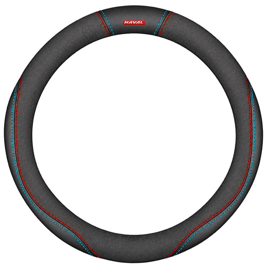 38cm Carbon Fiber Leather Steering Wheel Cover for Haval H1 H2 H3 H4 H5 H6 H7 H9 M4 M6 F7 F7X Jolion