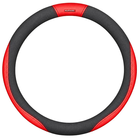 38cm Carbon Fiber Leather Steering Wheel Cover for Haval H1 H2 H3 H4 H5 H6 H7 H9 M4 M6 F7 F7X Jolion