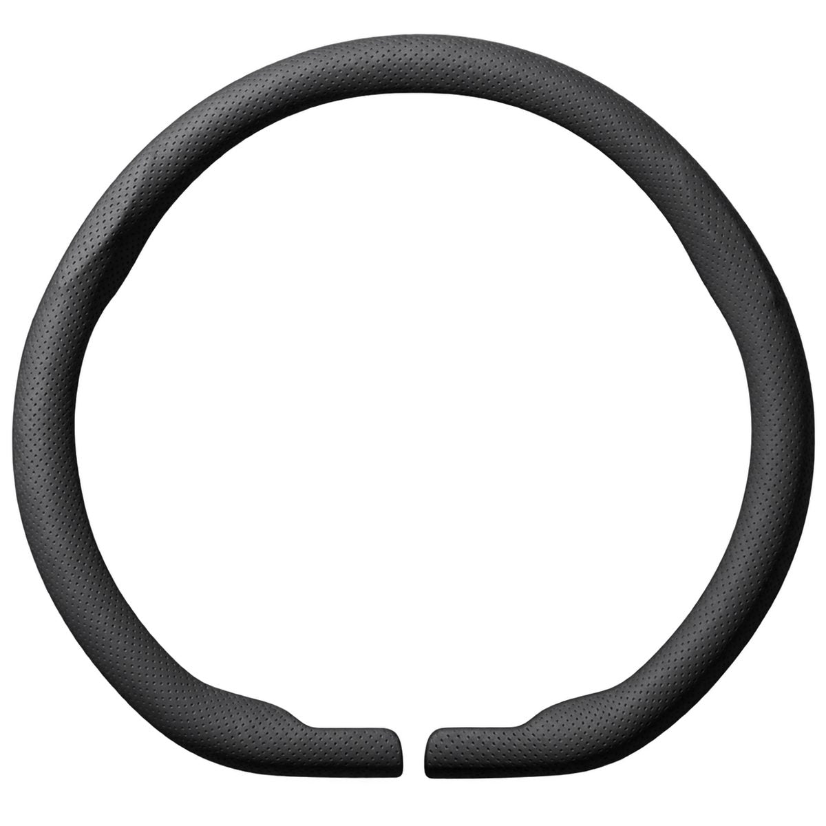 Nappa faux leather steering wheel cover in black D Shape design