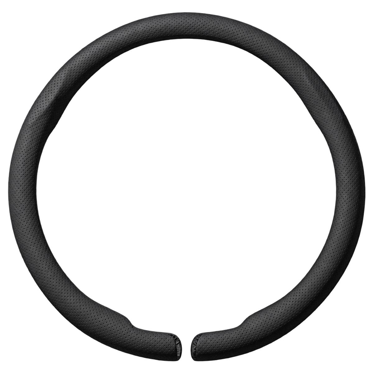 Nappa faux leather steering wheel cover in black O Shape design