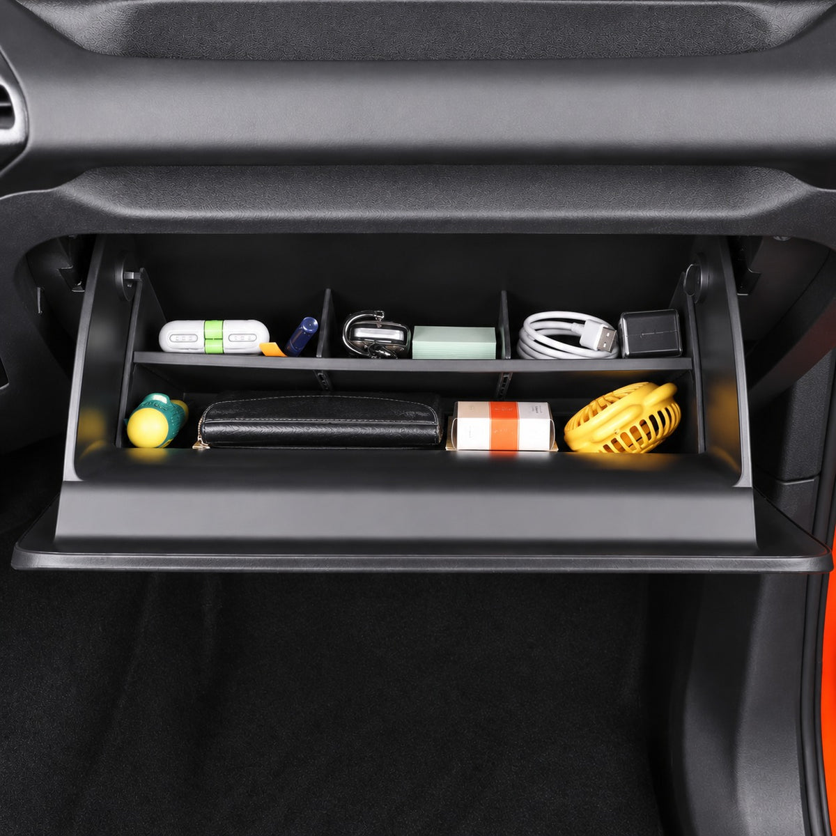 Great Wall TANK 300 glove box storage organizer keeping essential items neatly arranged in separate compartments