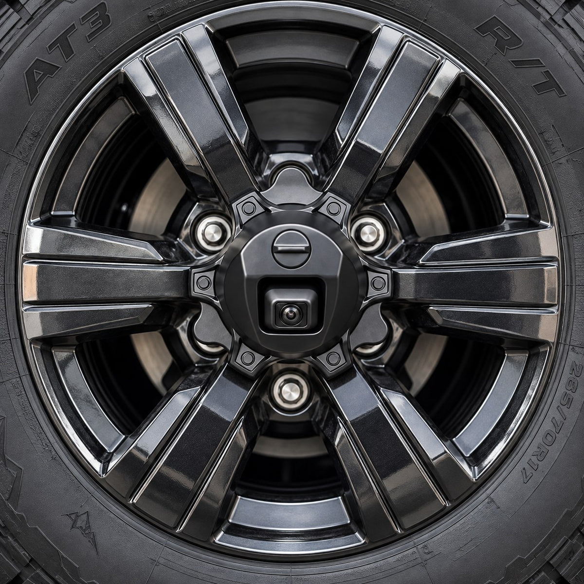 TANK 300 spare tire camera rain cover seamlessly matching the alloy wheel after installation