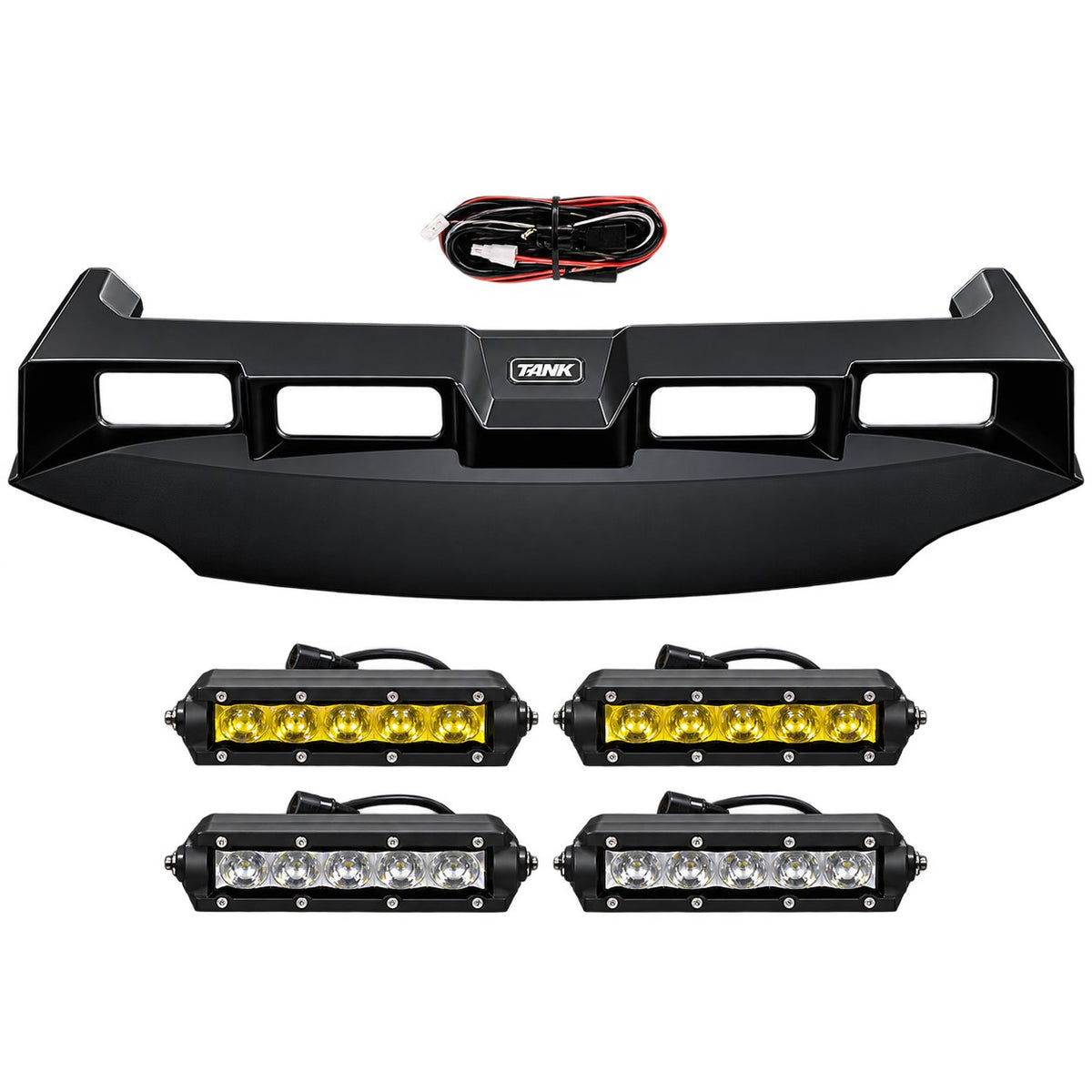 Great Wall TANK 700 roof spotlight four-eye spoiler with yellow white LED light kit